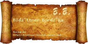 Blüttner Boróka névjegykártya